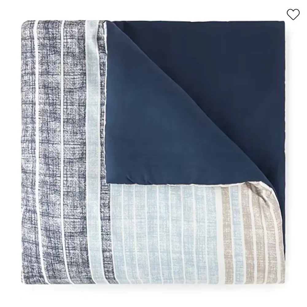 NEW! Home Expressions Mercer Stripes 6PC Complete Bedding Set With Sheets Twin